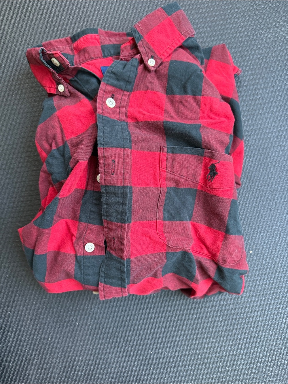 Ralph Lauren Kids Red & Black Plaid Button-Down Shirt